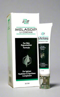 Melasdip U-Cream packaging, showing a tube and box with before and after images of skin texture, highlighting the product's rejuvenation benefits.
